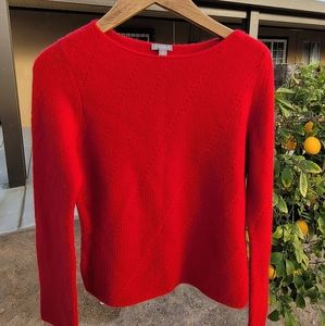 Bright Red Ann Taylor Cashmere Sweater
